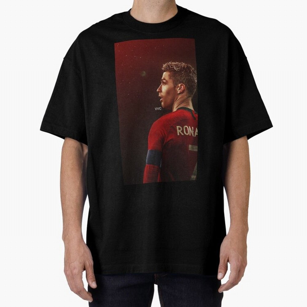 Art Ronaldo Wallpaper Oversized T-Shirt Represent the Passion of FIFA World Cup 2026 USA Canada Mexico Connected to Cristiano Ronaldo, Haaland and CR7, Portugal Energy, Game Day Rituals, Football Legends, Country Pride and the Road to the Final;
