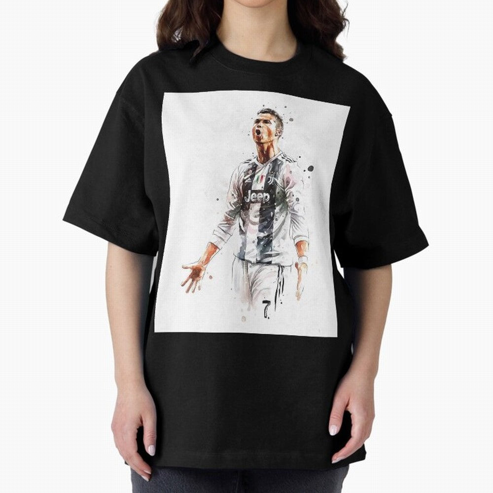 Cristiano Ronaldo Oversized T-Shirt Upgrade FIFA World Cup 2026 Spirit, Capturing England, France and Netherlands, Neymar, Championship Spirit, Famous Goals, Roaring Crowds and International Football Unity; Created for Match Day Parties, Soccer