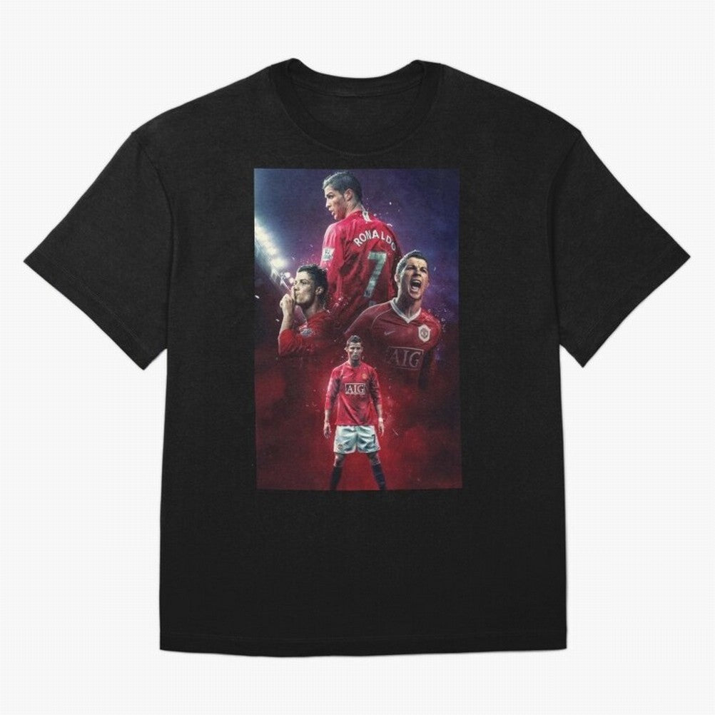 CR7 Art Wallpaper Ronaldo Posters Oversized T-Shirt Represent FIFA World Cup 2026 for Fans of Cristiano Ronaldo and Germany, Bringing Soccer Culture, Superstar Moments, National Team Dreams and Competitive Fire; Great for Watch Parties, Sports