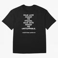 Christiano Ronaldo - Your love makes me strong. Your hate makes me unstoppable Oversized T-Shirt Follow the Road to Match Day Hype around FIFA World Cup 2026 USA Canada Mexico, CR7 and Messi, England and Germany, Soccer Culture, Superstar Moments,