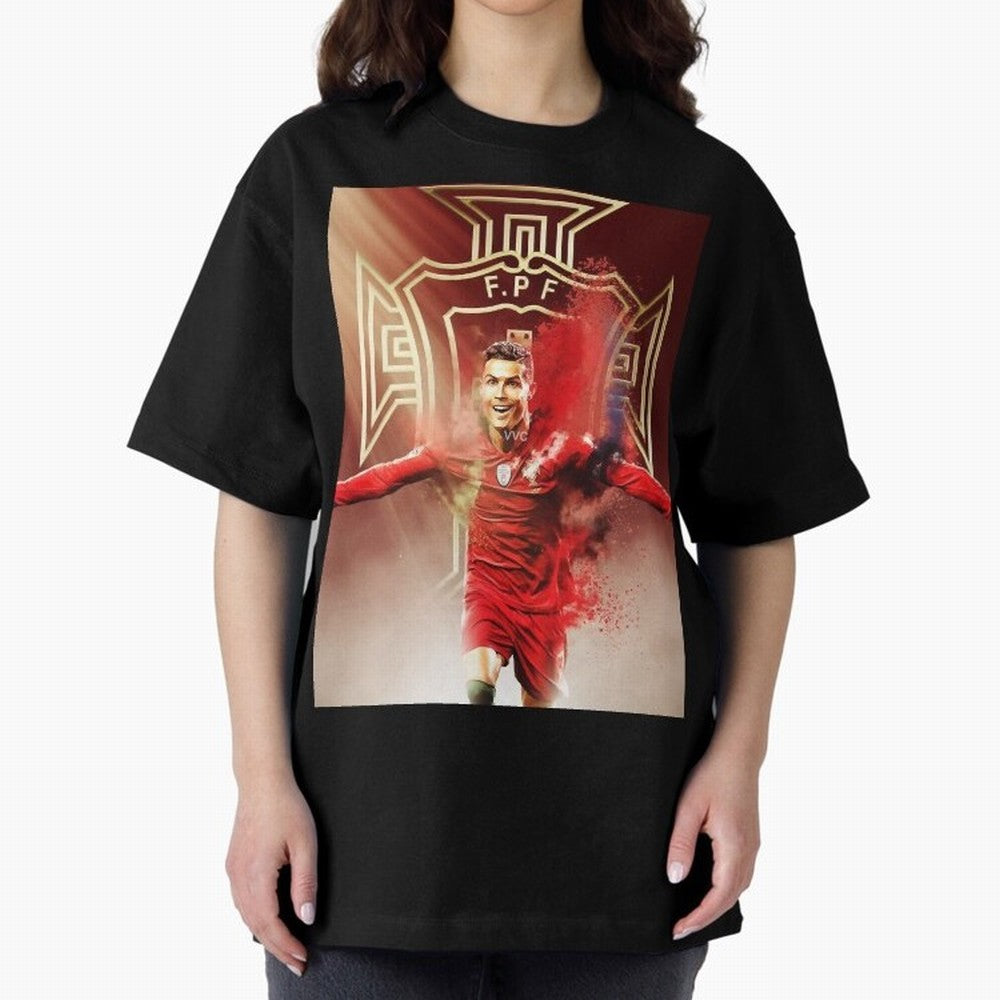 CR>7 Por Oversized T-Shirt Make Every Match About Match Day Hype around FIFA World Cup 2026 USA Canada Mexico, Neymar, France, Supporter Pride, Iconic Celebrations, Legendary Names and Global Match Day Energy; Ideal for Passionate Fans Who Love