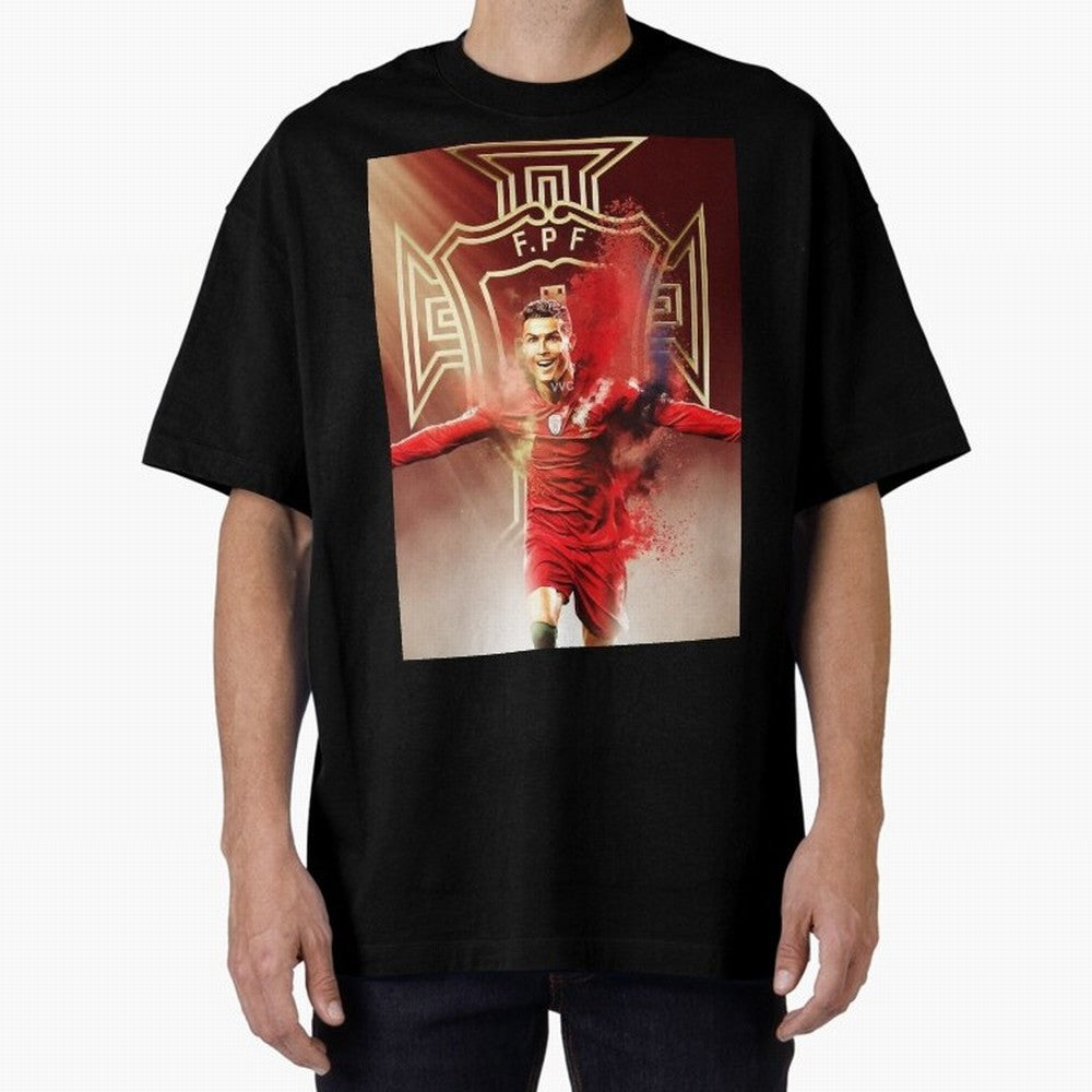 CR>7 Por Oversized T-Shirt Make Every Match About Match Day Hype around FIFA World Cup 2026 USA Canada Mexico, Neymar, France, Supporter Pride, Iconic Celebrations, Legendary Names and Global Match Day Energy; Ideal for Passionate Fans Who Love