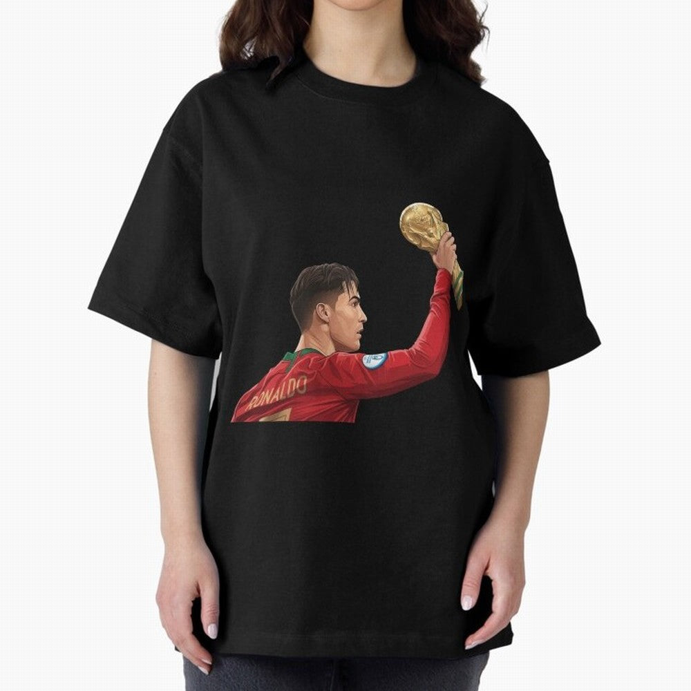 Cristiano Ronaldo Oversized T-Shirt Bring Supporter Culture to FIFA World Cup 2026 USA Canada Mexico Spirit, Made for Portugal, Spain and Germany, Messi, Game Day Rituals, Football Legends, Country Pride and the Road to the Final; Ideal for