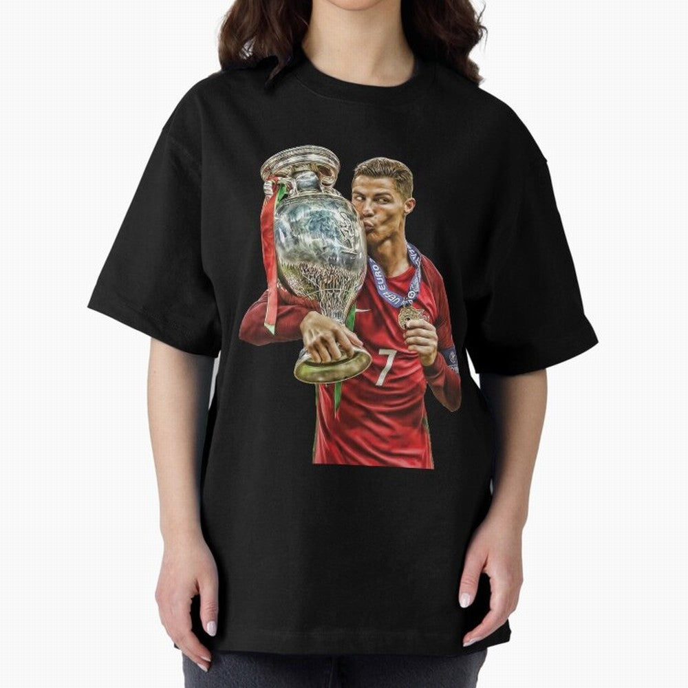 Ronaldo The Lagend Oversized T-Shirt Represent Football Lovers during FIFA World Cup 2026 Group Stage for Fans of Mbappe and Neymar and Brazil, Bringing Vintage Soccer Flavor, Modern Football Stars, National Flags and Final Night Emotion; Ideal for