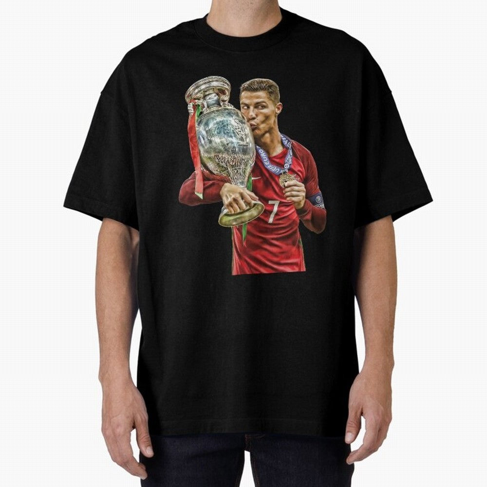 Ronaldo The Lagend Oversized T-Shirt Represent Football Lovers during FIFA World Cup 2026 Group Stage for Fans of Mbappe and Neymar and Brazil, Bringing Vintage Soccer Flavor, Modern Football Stars, National Flags and Final Night Emotion; Ideal for