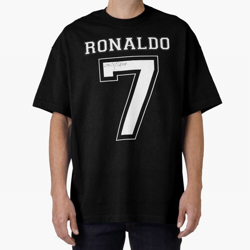 cristiano ronaldo Oversized T-Shirt Show Your Stadium Side during Match Day Hype around FIFA World Cup 2026 USA Canada Mexico, Haaland and Mbappe, France and Portugal, Classic Soccer Heritage, Championship Pressure, Fan Loyalty and International