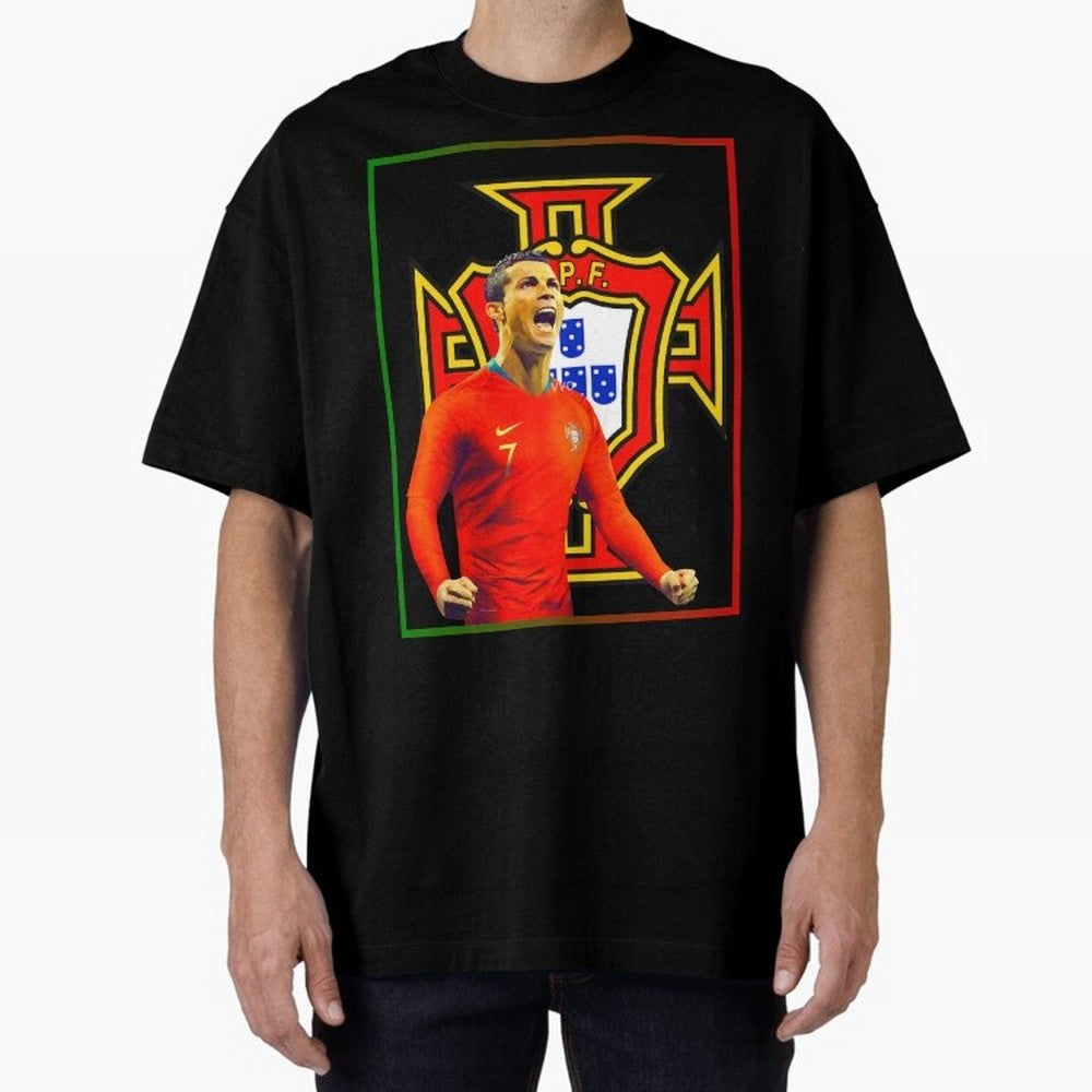 cristiano ronaldo Oversized T-Shirt Relive the FIFA World Cup 2026 USA Canada Mexico Journey through Cristiano Ronaldo, Haaland and CR7 Highlights, England and Germany Pride, Vintage Soccer Flavor, Modern Football Stars, National Flags and Final