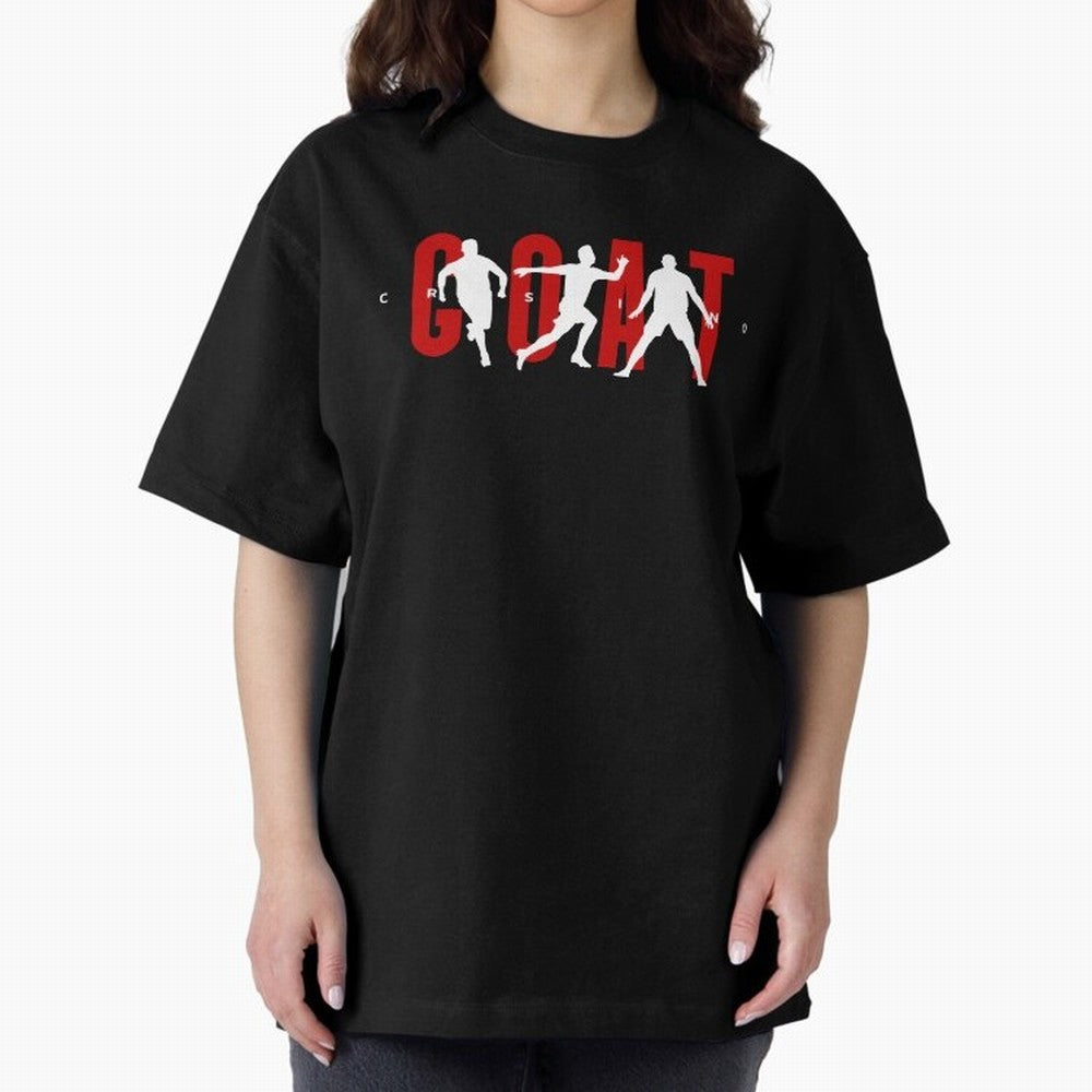 Cristiano Ronaldo Goat Oversized T-Shirt Show Love for Legendary Goals in Match Day Hype around FIFA World Cup 2026 Group Stage, Haaland, Brazil, Portugal and Argentina, Football Passion, Legendary Performances, Festival Vibes and Supporter