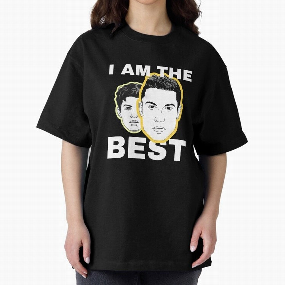 Cristiano Ronaldo - I Am The Best. Oversized T-Shirt Step into Match Day Hype around FIFA World Cup 2026 USA Canada Mexico, Messi, CR7 and Mbappe, Argentina, Champion Mindset, Group Stage Buzz, Knockout Tension and Passionate Fan Culture; Ideal for