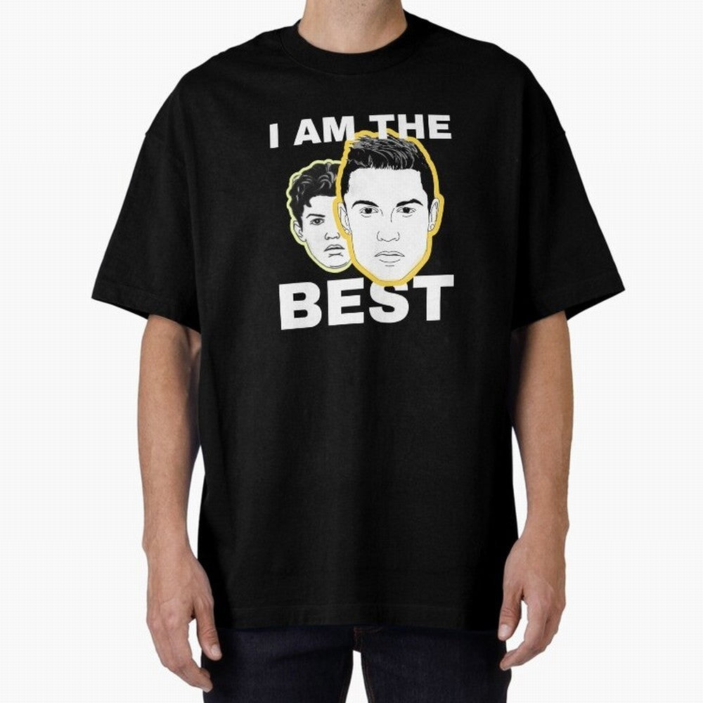 Cristiano Ronaldo - I Am The Best. Oversized T-Shirt Step into Match Day Hype around FIFA World Cup 2026 USA Canada Mexico, Messi, CR7 and Mbappe, Argentina, Champion Mindset, Group Stage Buzz, Knockout Tension and Passionate Fan Culture; Ideal for