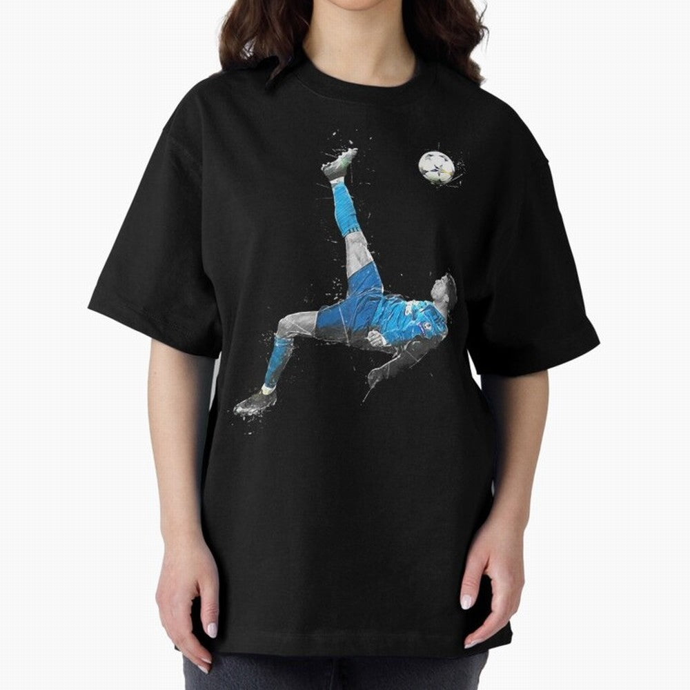Cristiano Ronaldo Oversized T-Shirt Celebrate Fan Favorites in Match Day Hype around FIFA World Cup 2026, Haaland and Mbappe, Brazil, Sports Nostalgia, International Competition, Famous Players and Unforgettable Victories; Perfect for Fans,