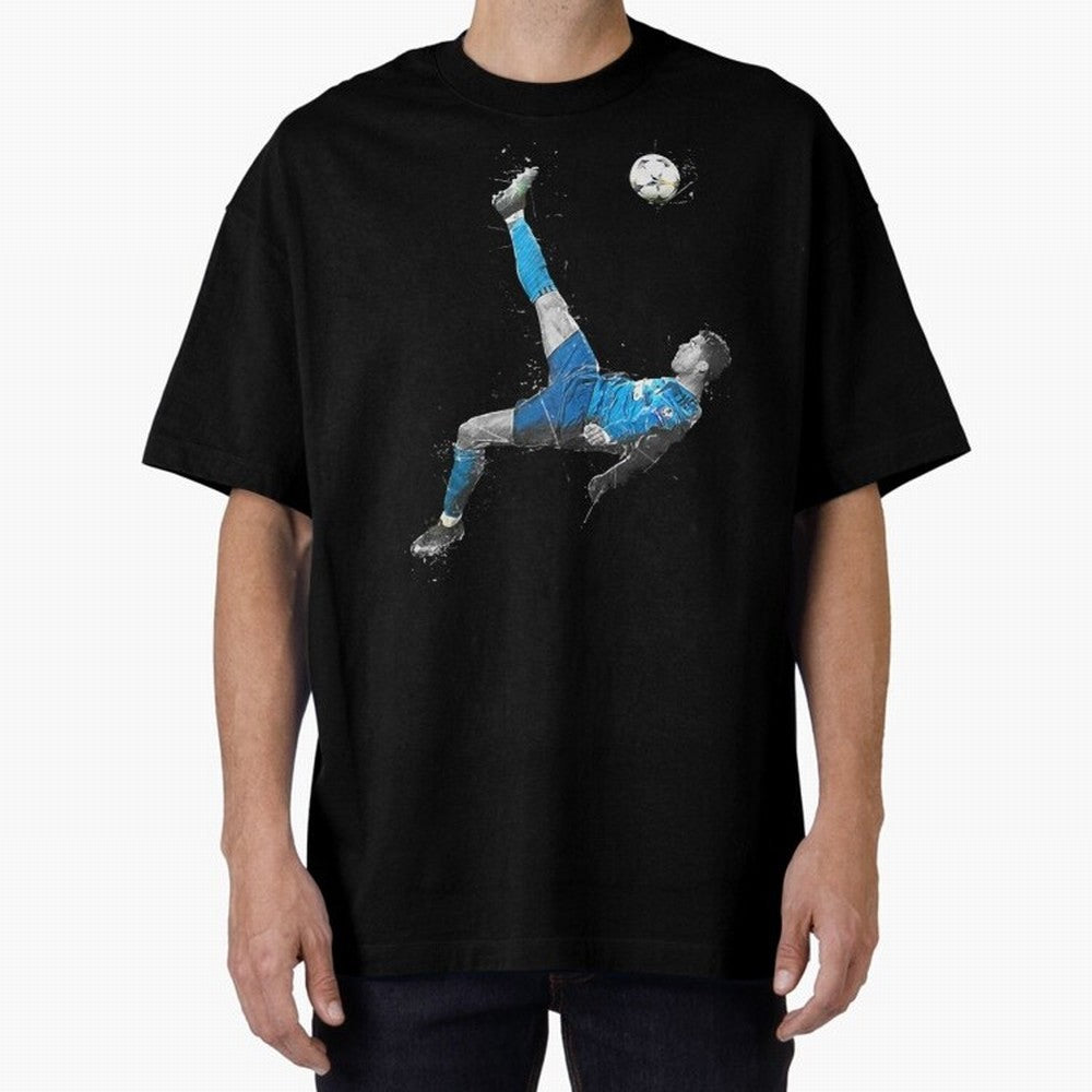 Cristiano Ronaldo Oversized T-Shirt Celebrate Fan Favorites in Match Day Hype around FIFA World Cup 2026, Haaland and Mbappe, Brazil, Sports Nostalgia, International Competition, Famous Players and Unforgettable Victories; Perfect for Fans,