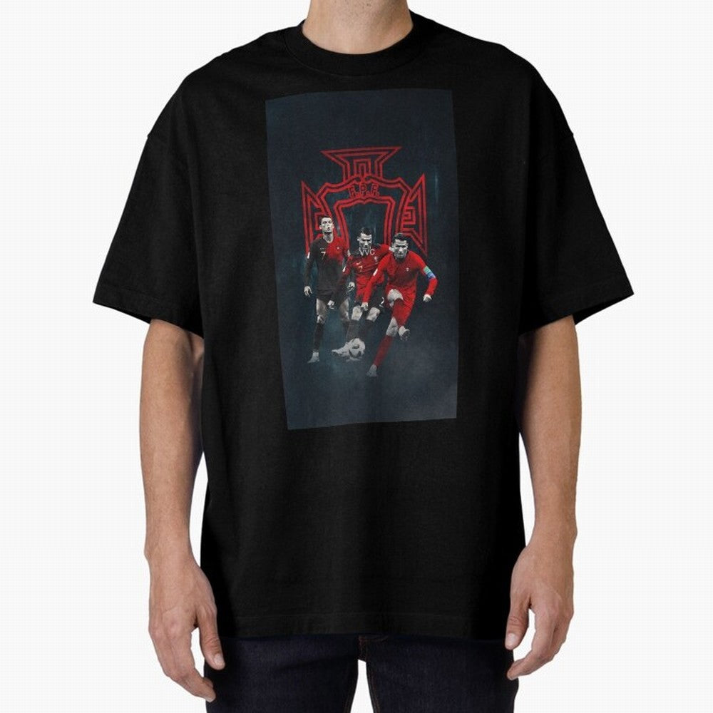 Art CR7 Wallpaper Oversized T-Shirt Turn Every Weekend Toward the FIFA World Cup 2026 Journey through Haaland and Mbappe Highlights, Germany Pride, Football History, Final Match Energy, Crowd Noise and Once in a Lifetime Moments; Great for