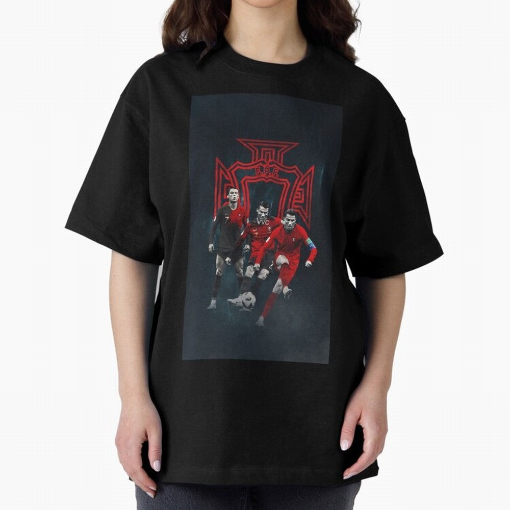 Art CR7 Wallpaper Oversized T-Shirt Turn Every Weekend Toward the FIFA World Cup 2026 Journey through Haaland and Mbappe Highlights, Germany Pride, Football History, Final Match Energy, Crowd Noise and Once in a Lifetime Moments; Great for