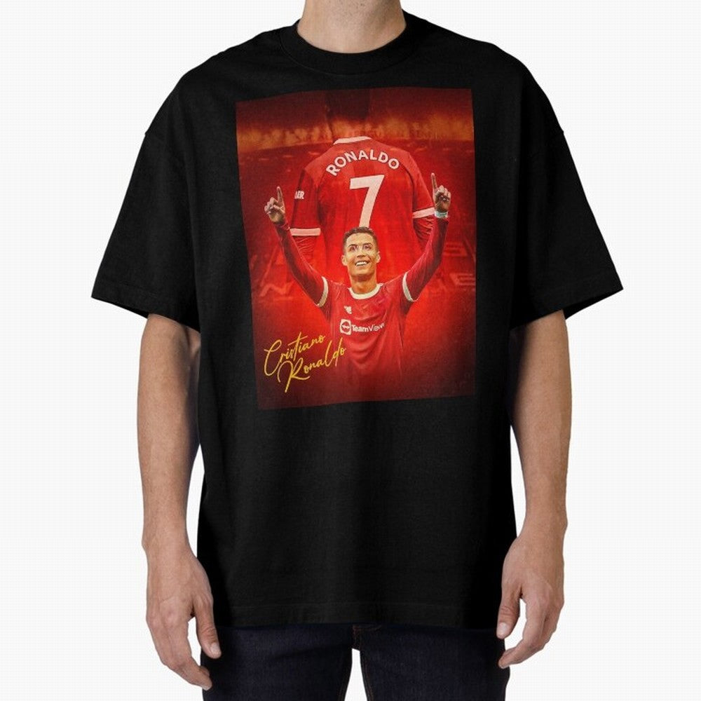 Cristiano Ronaldo ,Manchester 2022 Star, Football Poster, Ronaldo Gifts, Ronaldo Best Selling Oversized T-Shirt Unlock FIFA World Cup 2026 USA Canada Mexico with Cristiano Ronaldo, Argentina, France and Brazil Energy, Stadium Chants, National