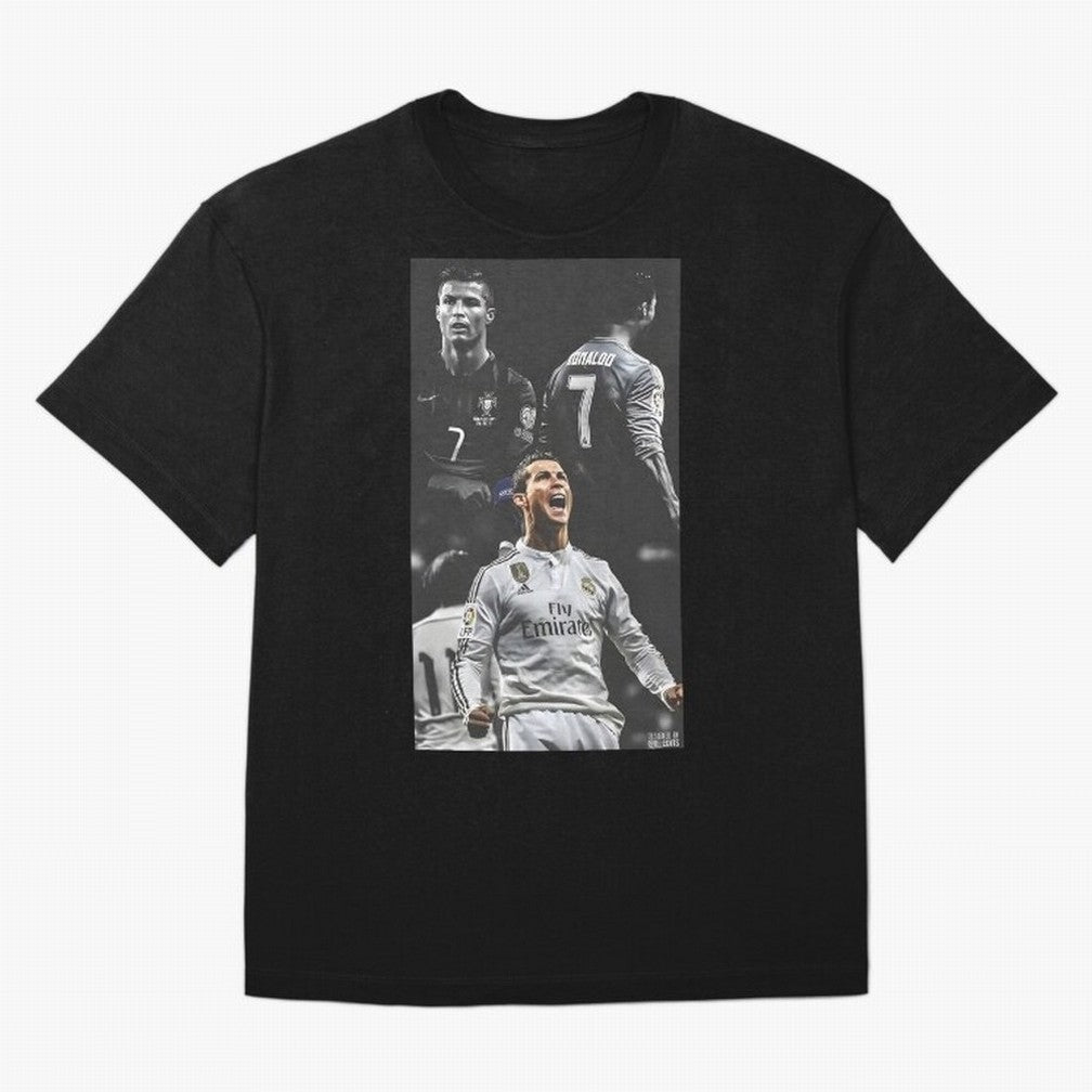 Cristiano Ronaldo CR7 Football Art Poster Oversized T-Shirt Cheer for FIFA World Cup 2026 USA Canada Mexico Spirit, Celebrating England and Germany, Mbappe, Soccer Culture, Superstar Moments, National Team Dreams and Competitive Fire; Great for