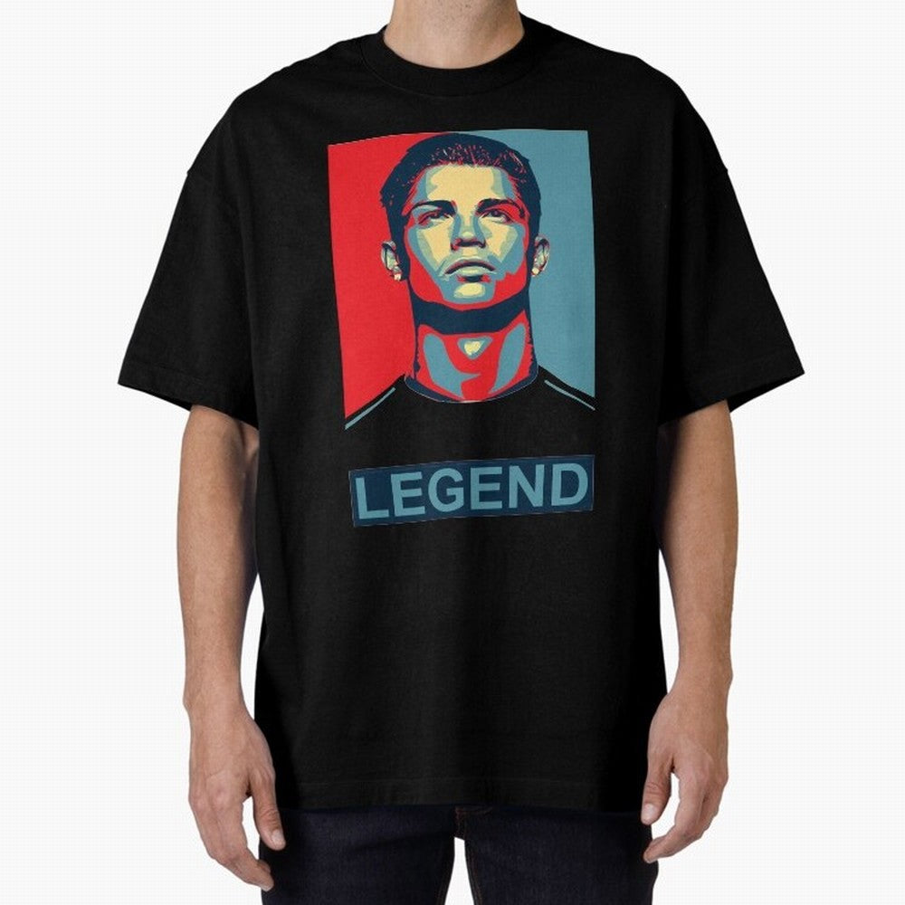 cristiano ronaldo legend Oversized T-Shirt Bring Bold Fan Energy to Global Football Passion for FIFA World Cup 2026 USA Canada Mexico, Featuring Messi, CR7 and Mbappe, Argentina, France and Brazil, Football Festival Excitement, Trophy Ambitions,