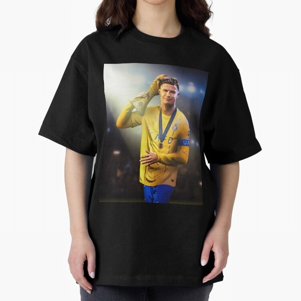 Cristiano Ronaldo Active( Oversized T-Shirt Celebrate Every Goal in FIFA World Cup 2026 for Fans of Mbappe and Neymar and France, Bringing Tournament Hype, Historic Matchups, Family Viewing Parties and Global Sports Pride; Made for Collectors Who