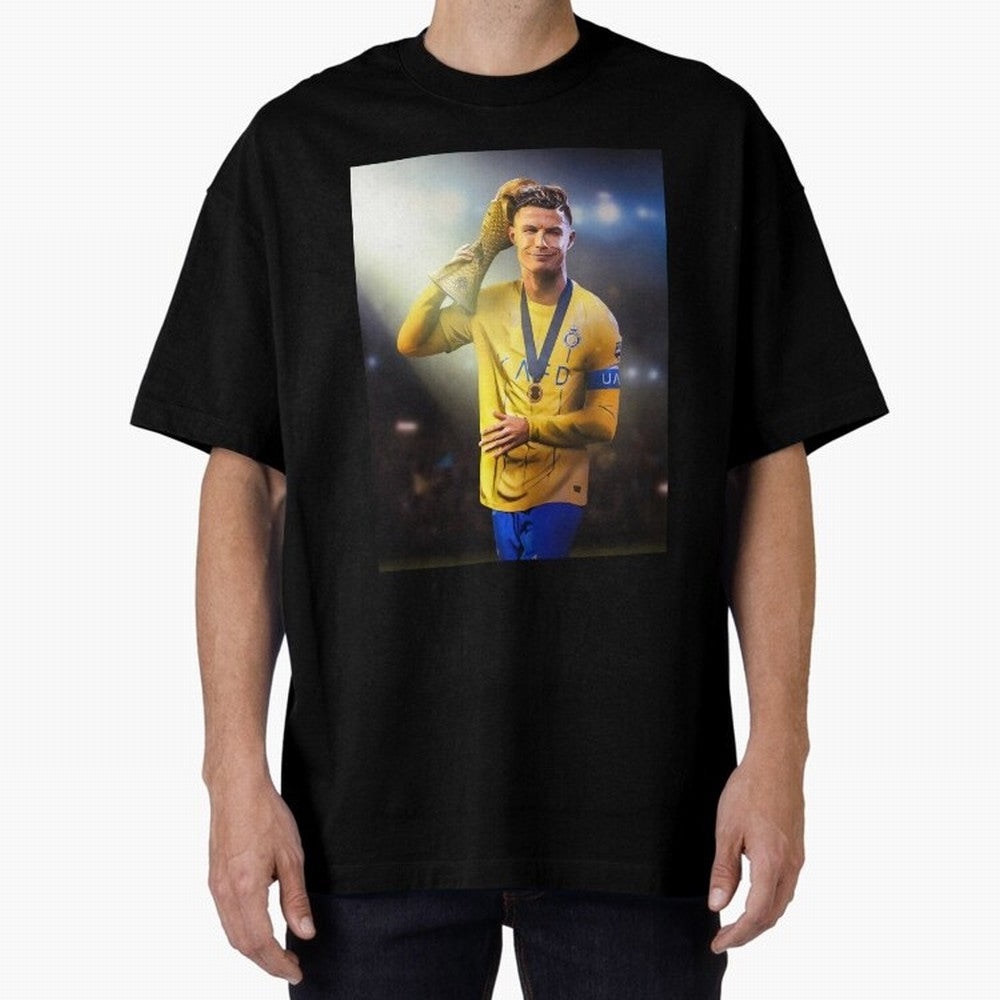 Cristiano Ronaldo Active( Oversized T-Shirt Celebrate Every Goal in FIFA World Cup 2026 for Fans of Mbappe and Neymar and France, Bringing Tournament Hype, Historic Matchups, Family Viewing Parties and Global Sports Pride; Made for Collectors Who