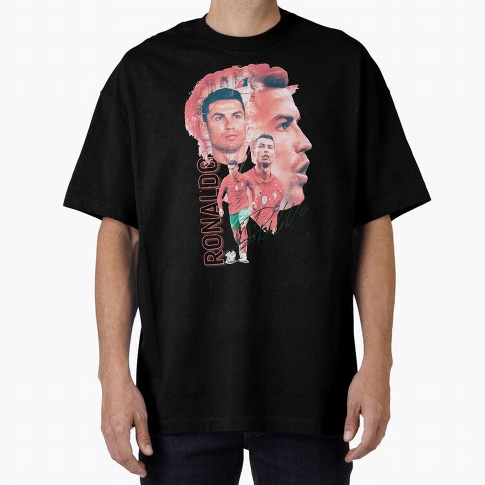 Cristiano Ronaldo Design Oversized T-Shirt Fuel the Hype around FIFA World Cup 2026 Celebrating Haaland and Mbappe, Spain Energy, Football Festival Excitement, Trophy Ambitions, Country Rivalries and Star Player Buzz; Perfect for People Who Love
