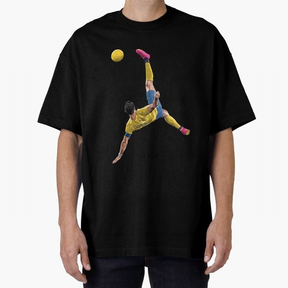 CRISTIANO RONALDO BICYCLE KICK GOAL AL NASSR Classic Oversized T-Shirt Create FIFA World Cup 2026 Group Stage Filled with Neymar, Haaland and Cristiano Ronaldo, Argentina Energy, Soccer Culture, Superstar Moments, National Team Dreams and