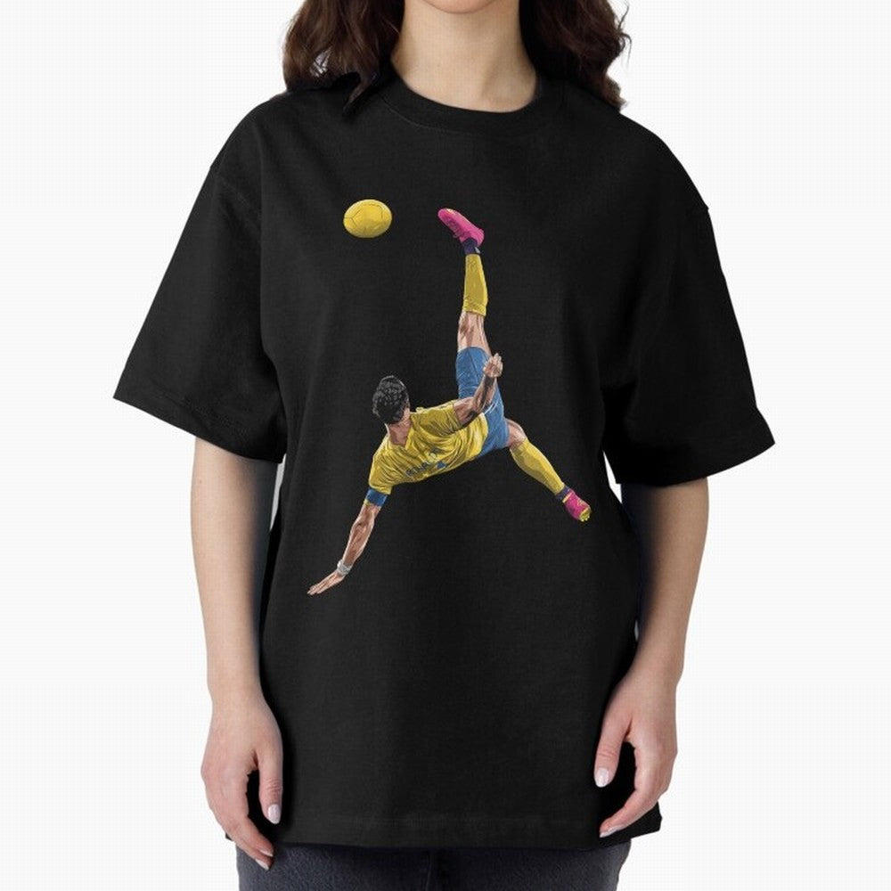 CRISTIANO RONALDO BICYCLE KICK GOAL AL NASSR Classic Oversized T-Shirt Create FIFA World Cup 2026 Group Stage Filled with Neymar, Haaland and Cristiano Ronaldo, Argentina Energy, Soccer Culture, Superstar Moments, National Team Dreams and