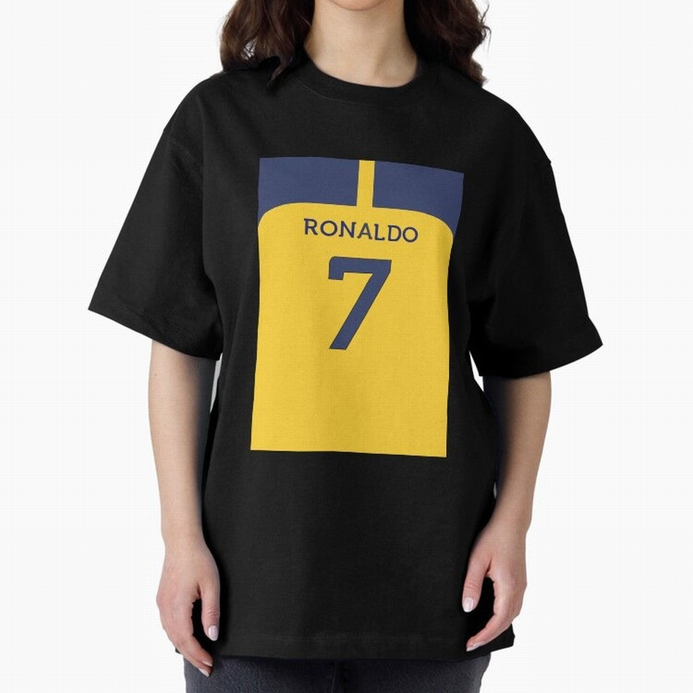 Cristiano Ronaldo Al Nassr Oversized T-Shirt Discover FIFA World Cup 2026 for Fans of CR7 and Messi and France, Bringing Retro Football Energy, Iconic Rivalries, Trophy Chase Drama and Stadium Atmosphere; Built for Supporters Chasing Trophy Dreams,
