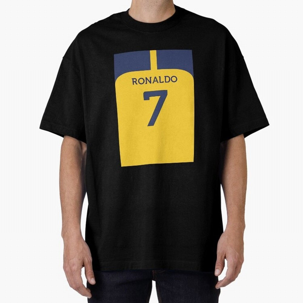 Cristiano Ronaldo Al Nassr Oversized T-Shirt Discover FIFA World Cup 2026 for Fans of CR7 and Messi and France, Bringing Retro Football Energy, Iconic Rivalries, Trophy Chase Drama and Stadium Atmosphere; Built for Supporters Chasing Trophy Dreams,