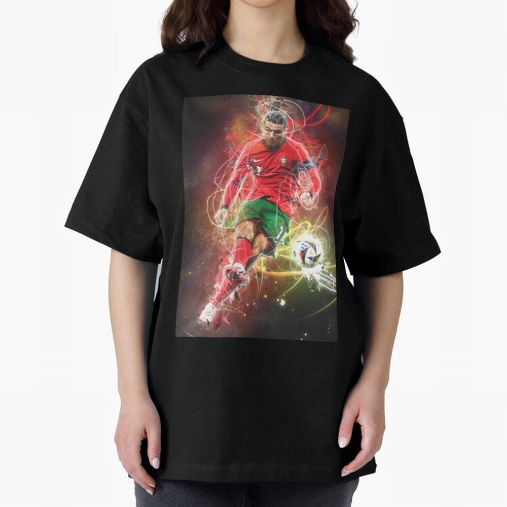 Cristiano Ronaldo Oversized T-Shirt Remember Iconic Moments from FIFA World Cup 2026 USA Canada Mexico Spirit, Made for England and Germany, Messi and Cristiano Ronaldo, Championship Spirit, Famous Goals, Roaring Crowds and International Football