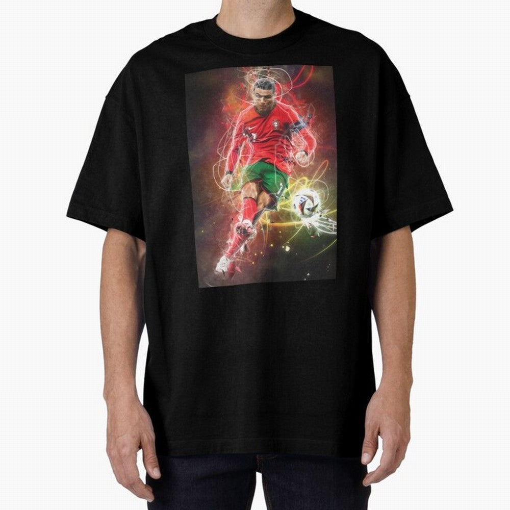 Cristiano Ronaldo Oversized T-Shirt Remember Iconic Moments from FIFA World Cup 2026 USA Canada Mexico Spirit, Made for England and Germany, Messi and Cristiano Ronaldo, Championship Spirit, Famous Goals, Roaring Crowds and International Football