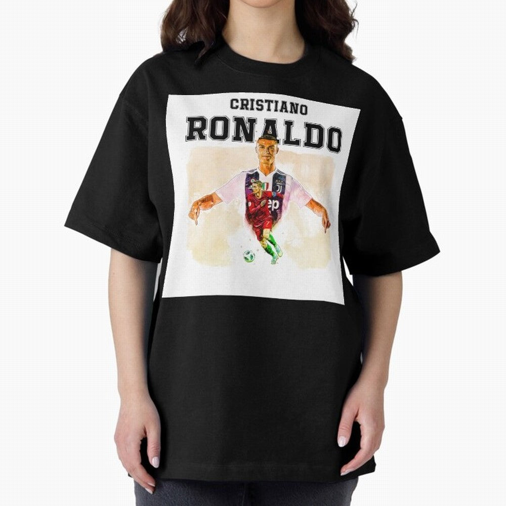 Cristiano Ronaldo 7 Oversized T-Shirt Bring Global Tournament Vibes to FIFA World Cup 2026 Group Stage for Fans of Messi, CR7 and Mbappe and France, Bringing Soccer Culture, Superstar Moments, National Team Dreams and Competitive Fire; Ideal for