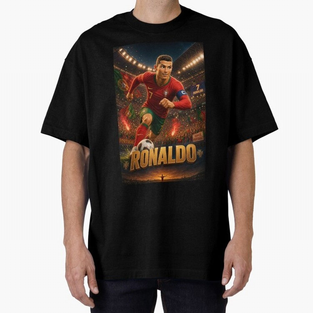 Ronaldo Oversized T-Shirt Support the Legends of FIFA World Cup 2026 USA Canada Mexico for Fans of Messi, CR7 and Mbappe and Spain, Bringing Tournament Hype, Historic Matchups, Family Viewing Parties and Global Sports Pride; Created for Match Day