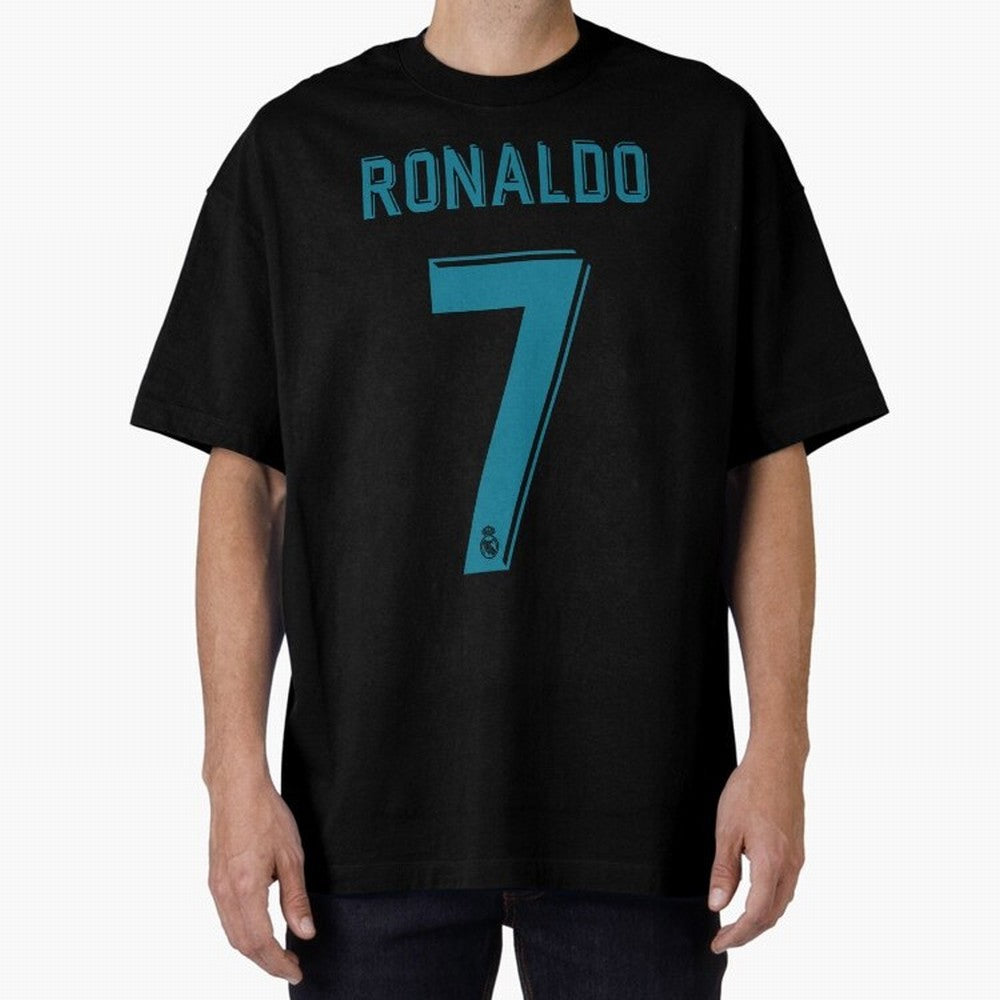 Cristiano Ronaldo 2018 Oversized T-Shirt Celebrate the Biggest Stage of FIFA World Cup 2026 for Fans of Cristiano Ronaldo and Germany, Bringing Vintage Soccer Flavor, Modern Football Stars, National Flags and Final Night Emotion; Made for Die Hard