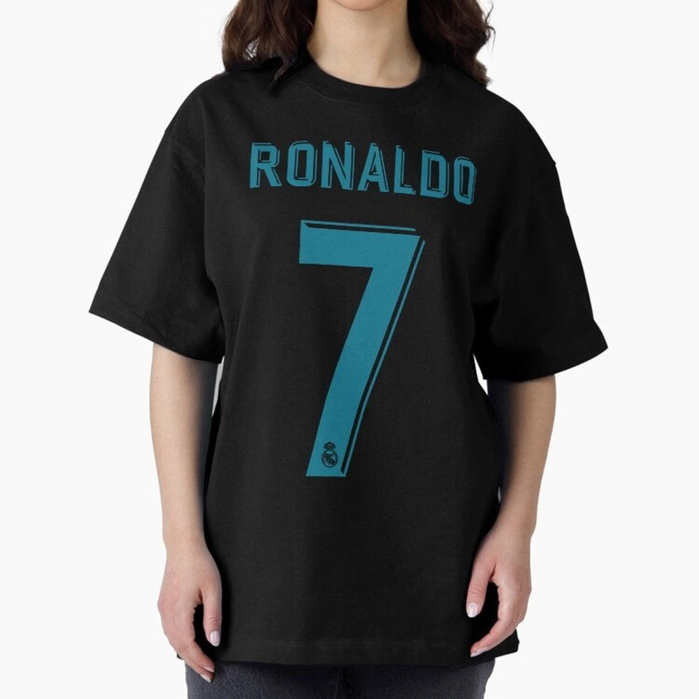 Cristiano Ronaldo 2018 Oversized T-Shirt Celebrate the Biggest Stage of FIFA World Cup 2026 for Fans of Cristiano Ronaldo and Germany, Bringing Vintage Soccer Flavor, Modern Football Stars, National Flags and Final Night Emotion; Made for Die Hard