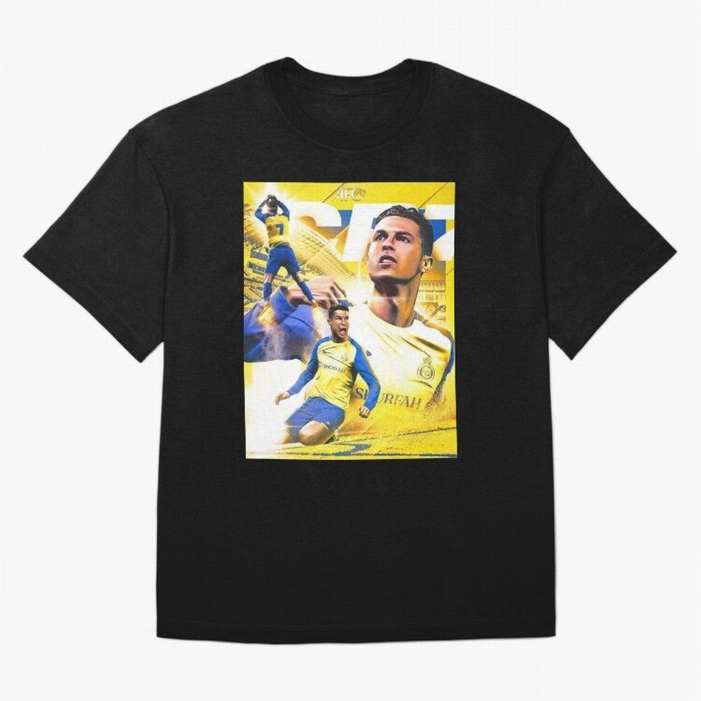 Cristiano Ronaldo Al-Nassr Football Club Oversized T-Shirt Make Every Kick Count in FIFA World Cup 2026 Group Stage Spirit, Featuring France, Neymar, Stadium Memories, Football Loyalty, International Chants and Championship Tradition; Ideal for
