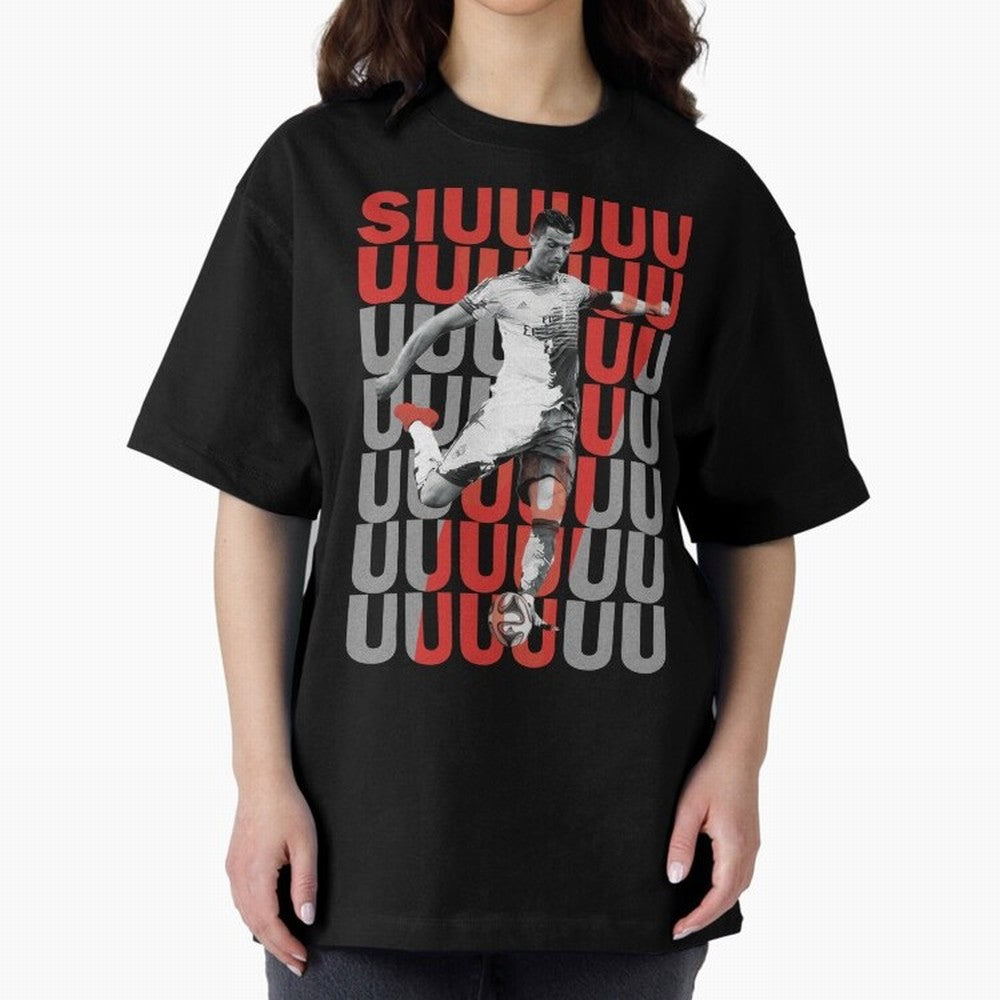 Siuuuuuu Cristiano Ronaldo Classic Oversized T-Shirt Bring Supporter Culture to Match Day Hype around FIFA World Cup 2026 Group Stage, Cristiano Ronaldo, Brazil, Portugal and Argentina, Fan Favorite Moments, National Team Passion, Big Match Drama