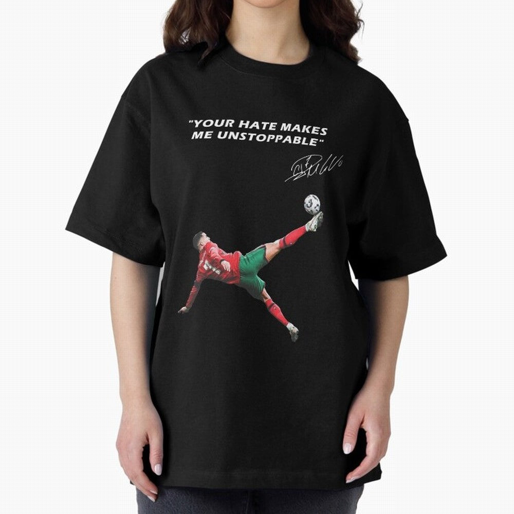 Cristiano Ronaldo Footballer Oversized T-Shirt Wear the Spirit of FIFA World Cup 2026 Spirit, Highlighting England and Germany, CR7, Supporter Pride, Iconic Celebrations, Legendary Names and Global Match Day Energy; Ideal for Football Dads,