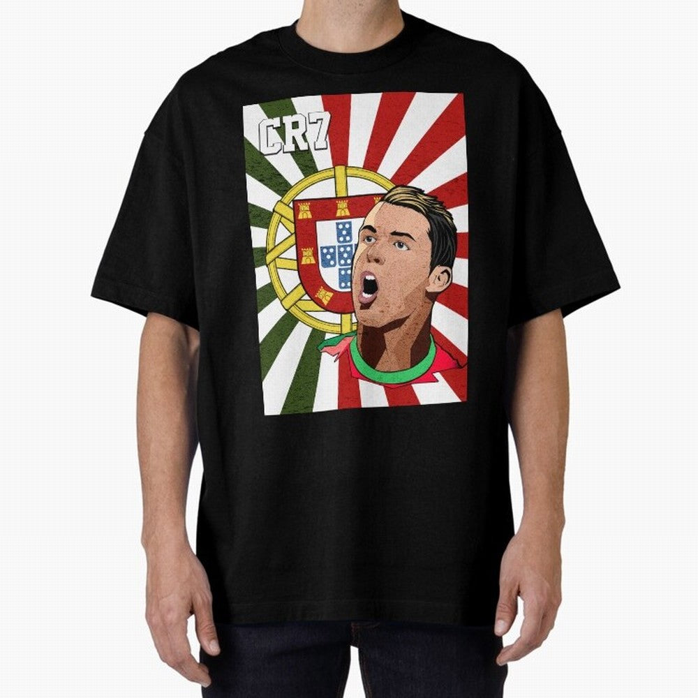 Cristiano Ronaldo 7 Oversized T-Shirt Step into FIFA World Cup 2026 Group Stage Filled with Mbappe and Neymar, Spain Energy, Classic Soccer Heritage, Championship Pressure, Fan Loyalty and International Pride; Great for Supporters Who Love