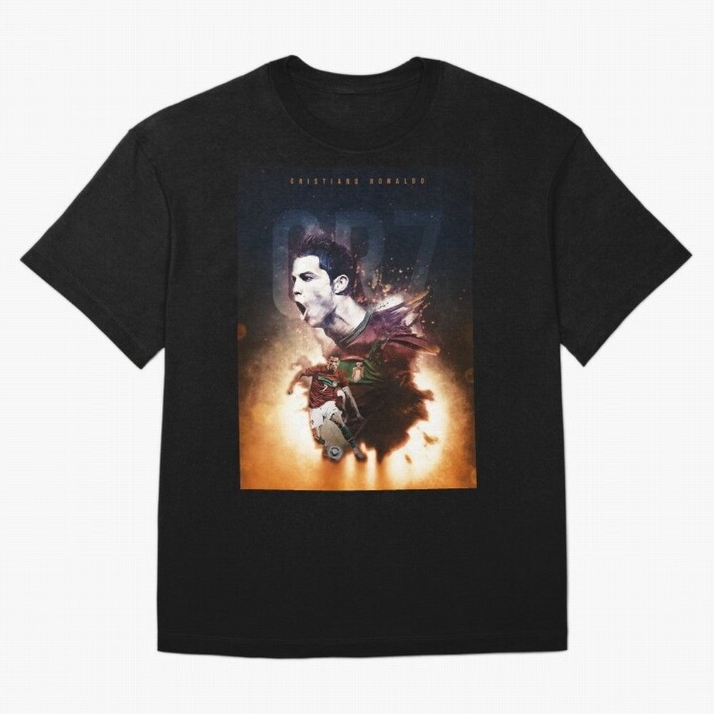 Cristiano Ronaldo 7 Oversized T-Shirt Represent Football Lovers during Global Football Passion for FIFA World Cup 2026, Highlighting Neymar, Haaland and Cristiano Ronaldo, Spain and Netherlands, Vintage Soccer Flavor, Modern Football Stars,