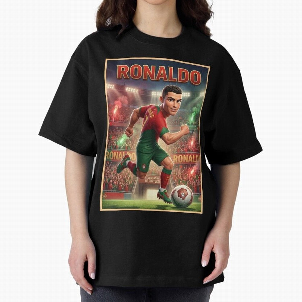 Ronaldo Oversized T-Shirt Bring Global Tournament Vibes to the FIFA World Cup 2026 Journey through Messi, CR7 and Mbappe Highlights, Portugal, Spain and Germany Pride, Champion Mindset, Group Stage Buzz, Knockout Tension and Passionate Fan Culture;