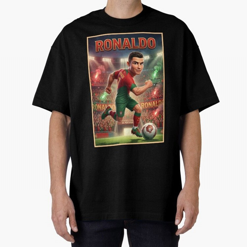 Ronaldo Oversized T-Shirt Bring Global Tournament Vibes to the FIFA World Cup 2026 Journey through Messi, CR7 and Mbappe Highlights, Portugal, Spain and Germany Pride, Champion Mindset, Group Stage Buzz, Knockout Tension and Passionate Fan Culture;