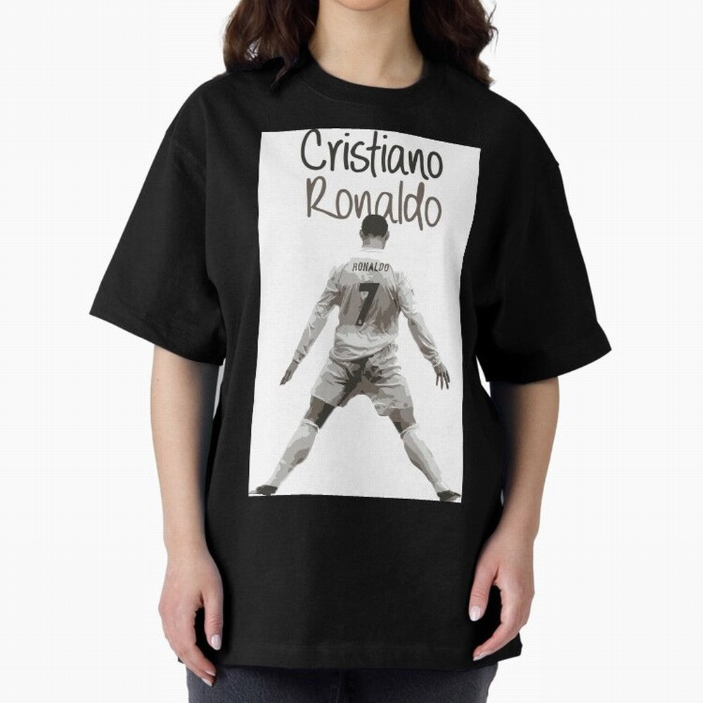 Cristiano Ronaldo Celebration Oversized T-Shirt Step into FIFA World Cup 2026 Group Stage for Fans of Neymar and England and Germany, Bringing Stadium Chants, National Pride, Trophy Dreams and Unforgettable Football Memories; Built for Supporters