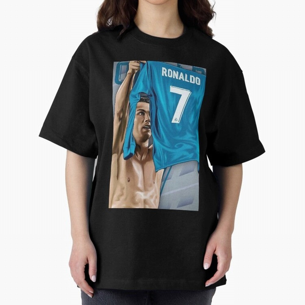 Cristiano Ronaldo Oversized T-Shirt Support Your Favorite Stars during FIFA World Cup 2026 for Fans of Cristiano Ronaldo and Germany, Bringing Football History, Final Match Energy, Crowd Noise and Once in a Lifetime Moments; Created for Match Day