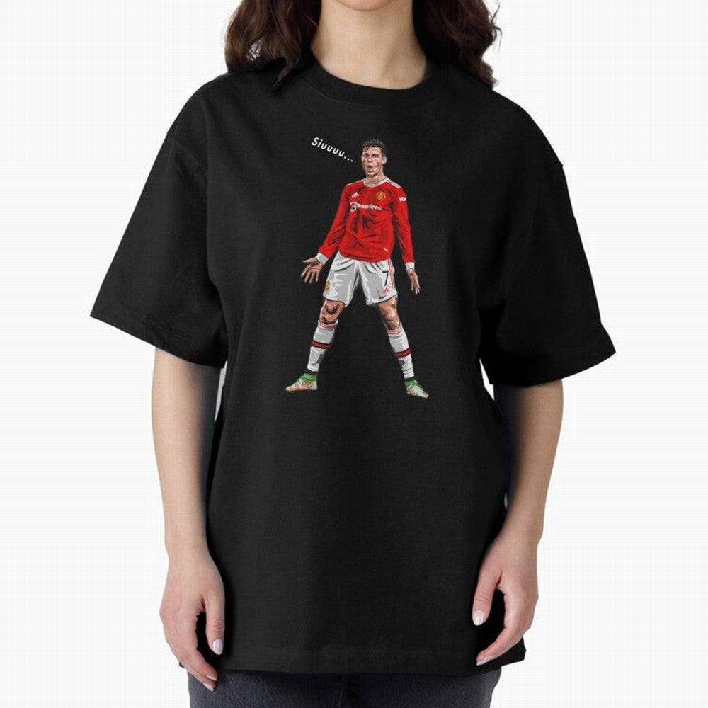 Christiano Ronaldo CR7 Siuuuuu... Oversized T-Shirt Remember Iconic Moments from the FIFA World Cup 2026 USA Canada Mexico Journey through Neymar Highlights, Brazil, Portugal and Argentina Pride, Sports Nostalgia, International Competition, Famous