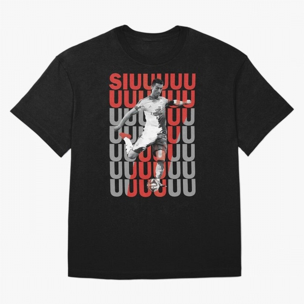 Siuuuuuu Cristiano Ronaldo Oversized T-Shirt Show Up for the Glory of FIFA World Cup 2026 USA Canada Mexico Spirit, with Brazil, Portugal and Argentina, Haaland and Mbappe, Vintage Soccer Flavor, Modern Football Stars, National Flags and Final