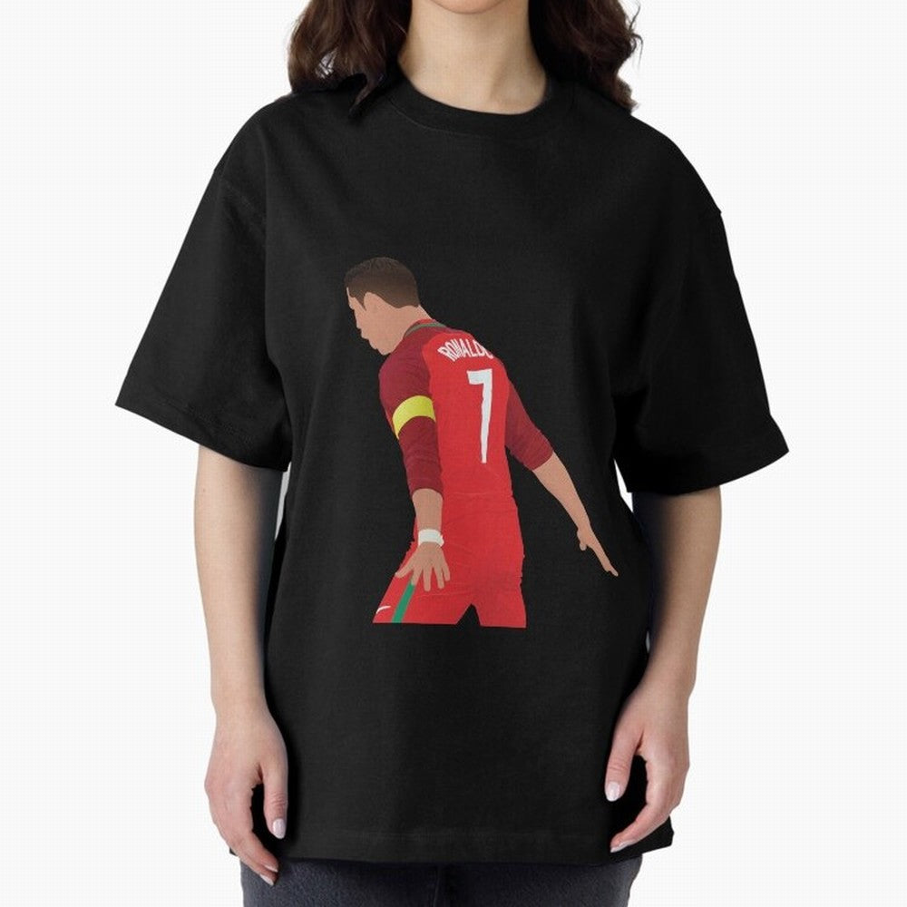 Cristiano Ronaldo - Portugal Oversized T-Shirt Make Memories around FIFA World Cup 2026 USA Canada Mexico Spirit, Celebrating England, Messi, Neymar and Mbappe, Football Passion, Legendary Performances, Festival Vibes and Supporter Community; Ideal