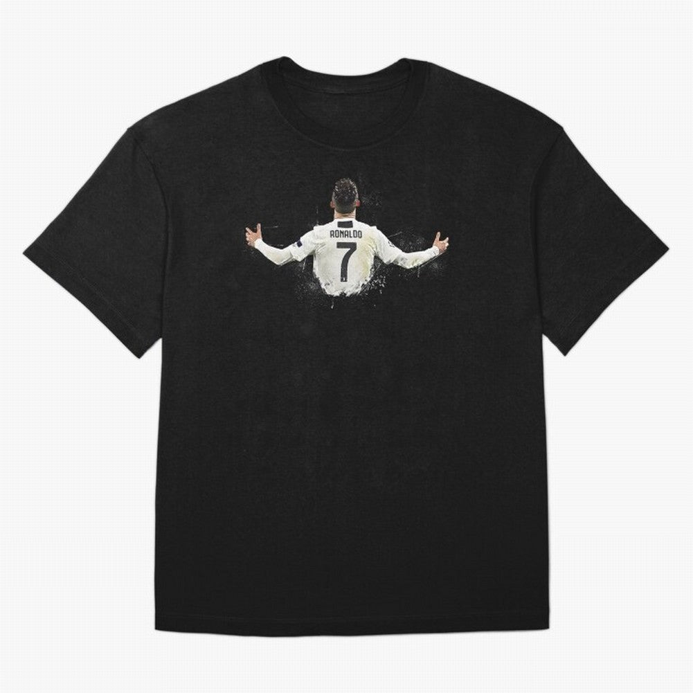Cristiano Ronaldo Juventus Abstract Paintings Oversized T-Shirt Relive the Noise and Pride of Match Day Hype around FIFA World Cup 2026 USA Canada Mexico, Messi, CR7 and Mbappe, Argentina and Brazil, Retro Football Energy, Iconic Rivalries, Trophy
