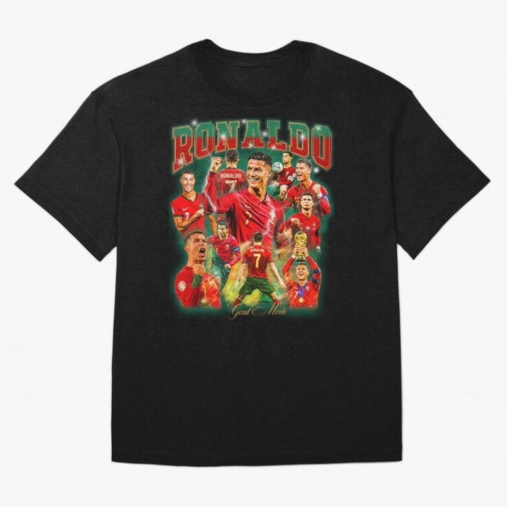 Ronaldo Vintage Bootleg Design Oversized T-Shirt Make Memories around FIFA World Cup 2026 USA Canada Mexico for Fans of Messi and Argentina, Bringing Worldwide Fan Energy, Dramatic Goals, Stadium Lights and Championship Celebrations; Built for