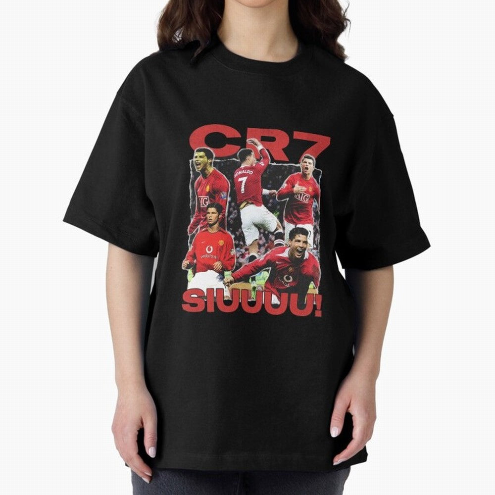 Retro Cristiano Ronaldo Manchester United Oversized T-Shirt Represent the Passion of Match Day Hype around FIFA World Cup 2026, Haaland and Mbappe, Argentina, France and Brazil, Soccer Culture, Superstar Moments, National Team Dreams and