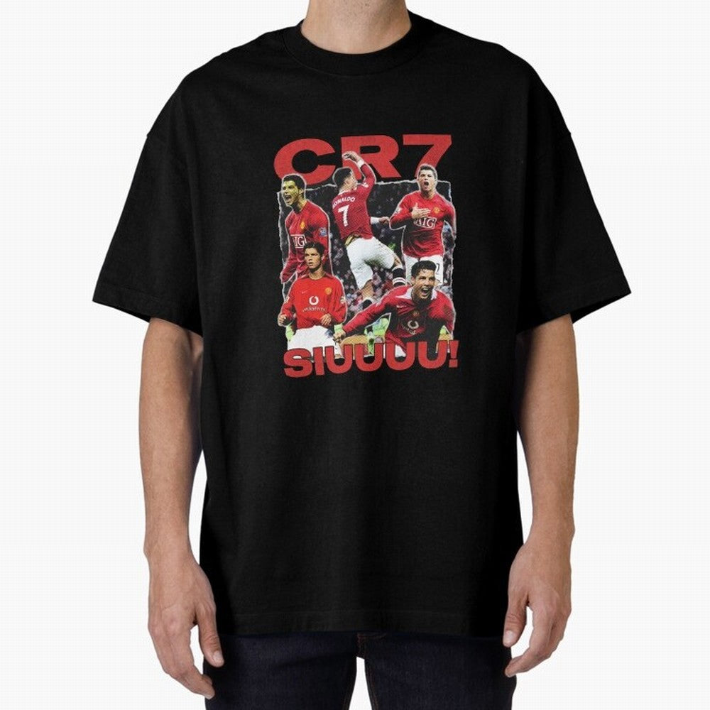 Retro Cristiano Ronaldo Manchester United Oversized T-Shirt Represent the Passion of Match Day Hype around FIFA World Cup 2026, Haaland and Mbappe, Argentina, France and Brazil, Soccer Culture, Superstar Moments, National Team Dreams and